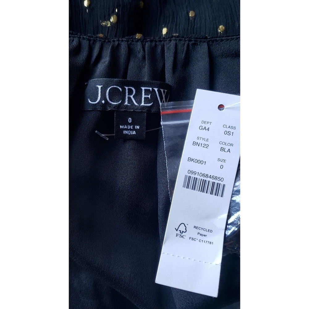 50. J.Crew Ruffle-hem Lurex® chiffon wrap dress - Picture 10 of 10